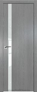 Дверь Profil Doors 6ZN Грувд Серый стекло Lacobel Белый Лак ABS