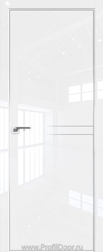 Дверь Profil Doors 111LK цвет Белый люкс кромка Матовый Алюминий с 4-х сторон
