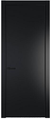 Дверь Profil Doors 1PE цвет Блэк кромка Черный матовый RAL9005