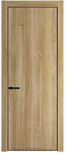 Дверь Profil Doors 1NE цвет Дуб Карамель кромка Черный матовый RAL9005