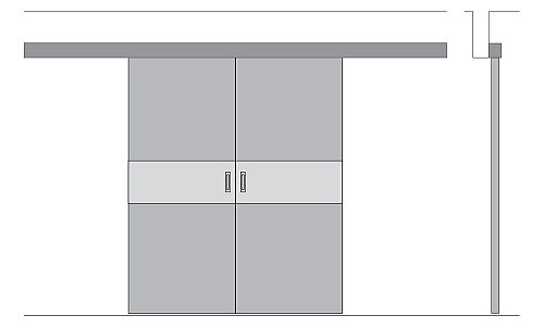 Одностворчатая Дверь Купе Profil Doors в открытом положении Дверь Купе Doors