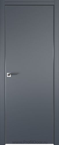 Дверь Profil Doors 1E цвет Антрацит кромка Матовый Алюминий с 4-х сторон