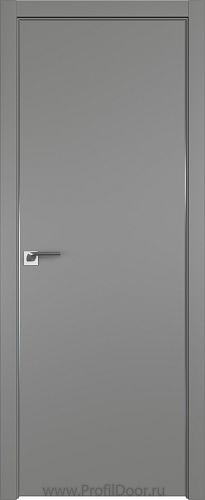Дверь Profil Doors 1E цвет Грей кромка Матовый Алюминий с 4-х сторон