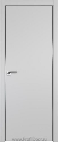 Дверь Profil Doors 1E цвет Манхэттен кромка Матовый Алюминий с 4-х сторон