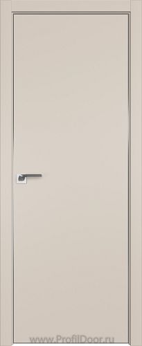 Дверь Profil Doors 1E цвет Санд кромка Матовый Алюминий с 4-х сторон