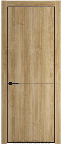 Дверь Profil Doors 16NE цвет Дуб Карамель кромка Черный матовый RAL9005